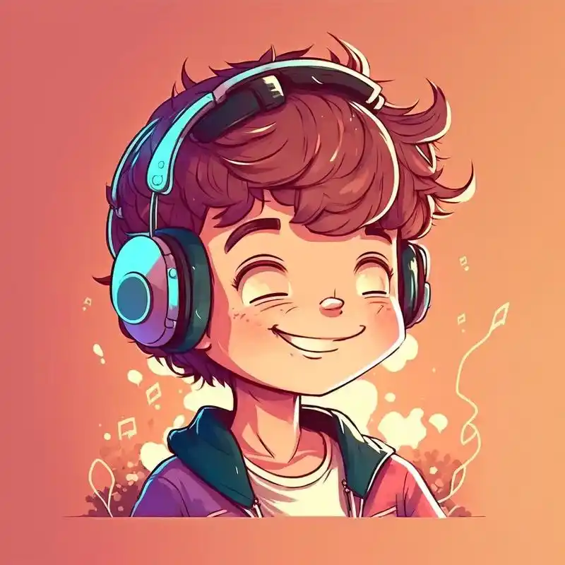 戴耳机的男生头像,治愈系