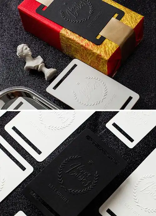 简约ins风凹凸diy浮雕贺卡礼品卡精致高档感谢生日礼物片包装配件