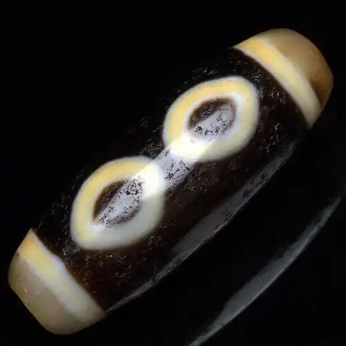 尼泊尔至纯高油包浆三眼天珠