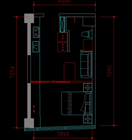 请大家看看30平方小公寓该如何布局,对小户型经验不足求助!