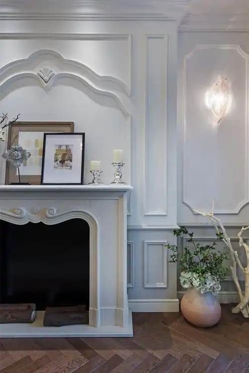 80平现代美式装修壁炉造型设计