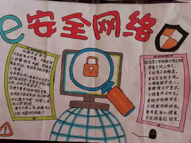 "网络安全"亲子手抄报评比活动
