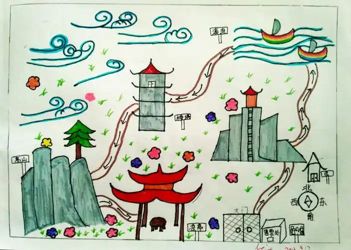 【学期美术回顾】我们去旅行——绘制导游图