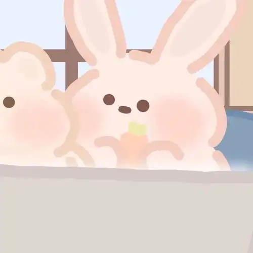 小熊小兔情侣头像:你趋近于一切美好