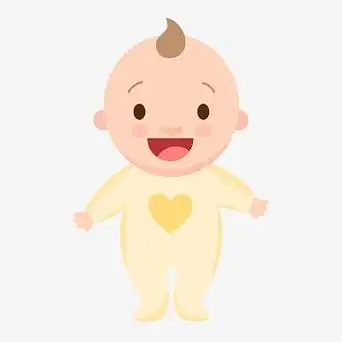 开心学走路的宝宝矢量插画