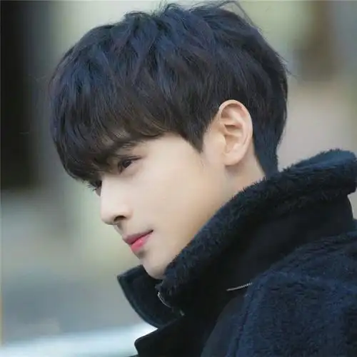 假发男真发男生帅气自然齐耳可齐可短直发蓬松碎盖军训学生头