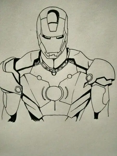 画钢铁侠简笔画步骤