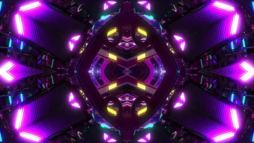 原创超炫动感光效荧光变化vj氛围大屏