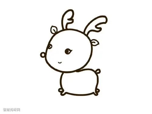 小鹿简笔画画法步骤