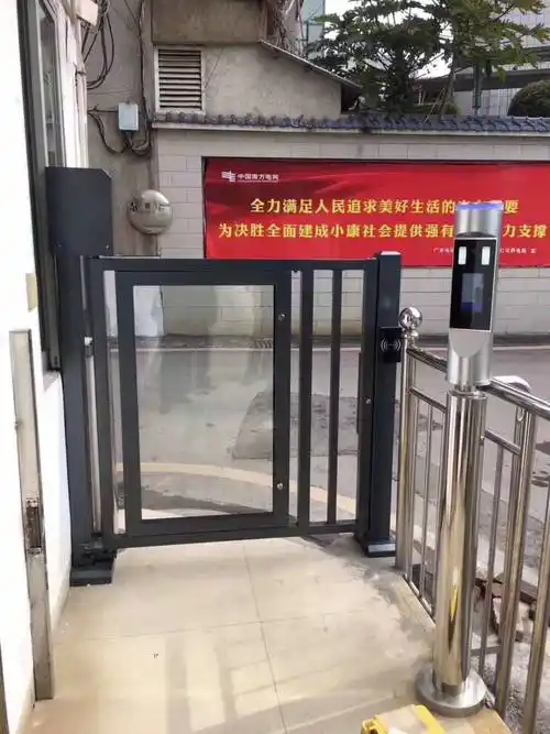 达讯dxp17电动移门推拉门小区人行通道广告门广告平推门人行刷卡平移