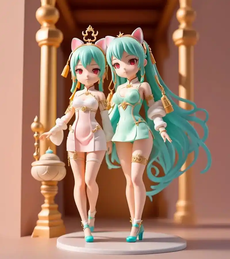 可爱拟人猫.卡通人物设计,可爱的拟人猫,pop mart风格 - 抖音