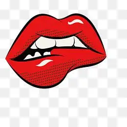 性感咬嘴唇, 向量png, 嘴唇, 红唇 png图片素材和向量图