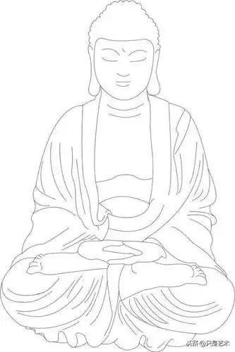 线描观音,佛像,一组好素材