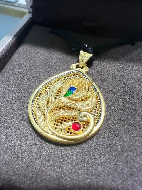 古法花丝吊坠,极致工艺,优雅时尚