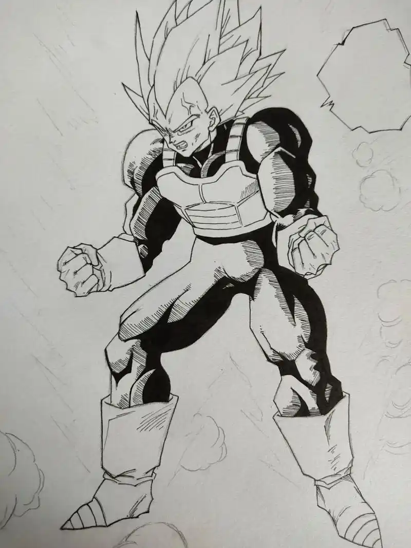 七龙珠绘画 贝吉塔