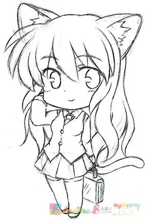 超萌q版素描简笔画教程