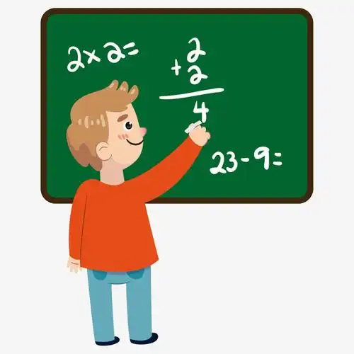 在黑板上做题的学生