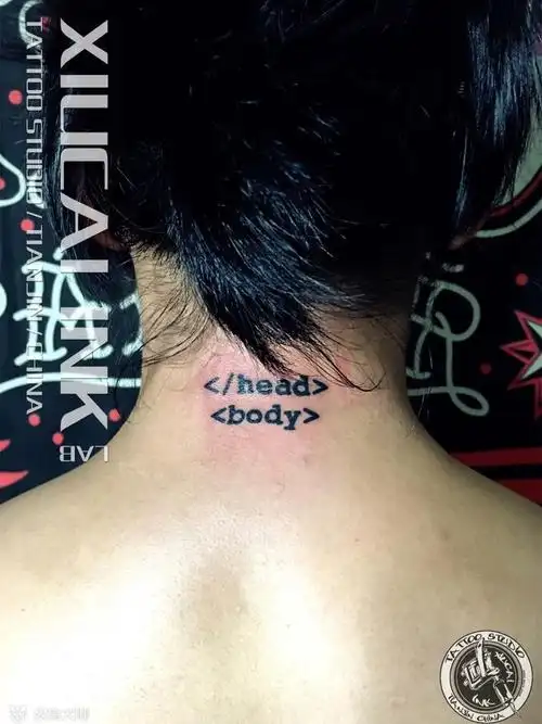 今天的颈部字母_纹身图案手稿图片_l3s的纹身作品集