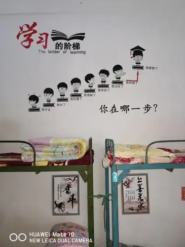 独具特色的寝室文化墙-学习的阶梯