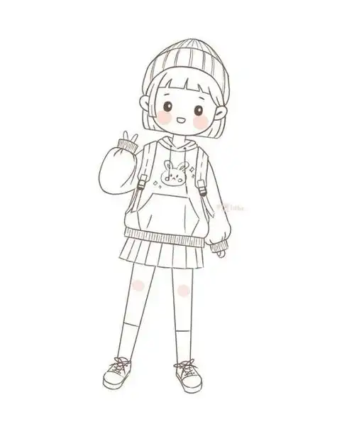 小女孩简笔画漂亮可爱 小女孩简笔画漂亮可爱丸子头