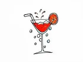 冰镇果汁饮料简笔画画法图片步骤