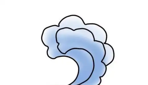 简笔画海浪的画法