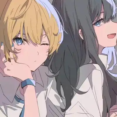 二人日系动漫可爱好看的闺蜜头像 ins风日系稀有的姐妹头像图片_女生