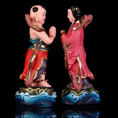 金童玉女佛像善财童子龙女招财风水摆件童男童女观音左右护法神像