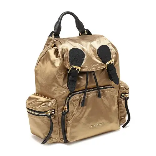 burberry(博柏利) #金色尼龙女士时尚双肩包 ch