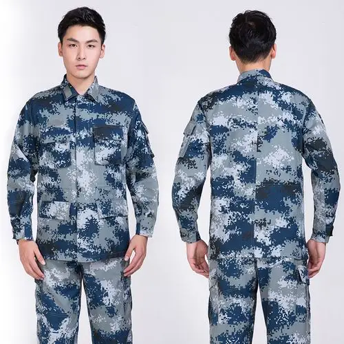 薄款正品空军城市迷彩服套装男军装夏季作训服空降兵数码迷彩耐磨