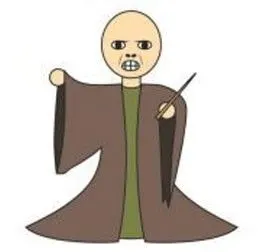 幼儿园人物简笔画教案《伏地魔》