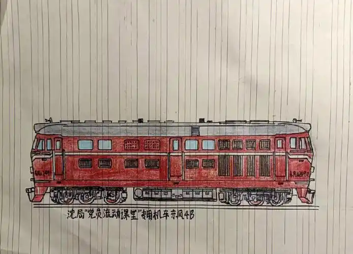 东风4b客运型内燃机车手绘组图