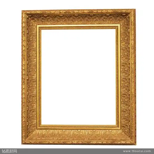金色鎏金画框素材高清图片 - 素材中国16素材网