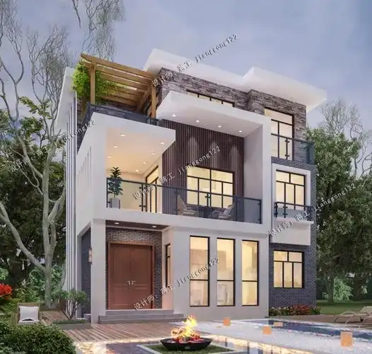 4款110平三层小别墅不夸张不张扬2021年最火现代风