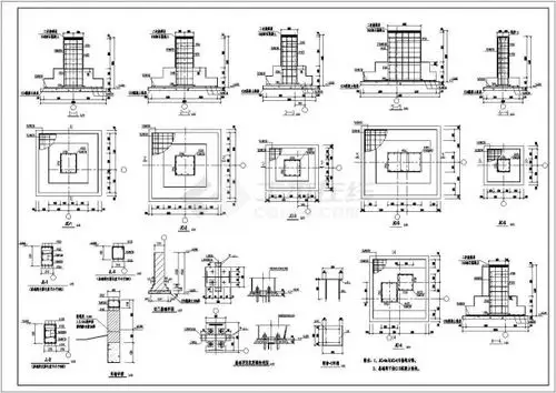 钢结构工程独立基础结构施工图