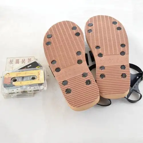 老式泡沫凉鞋男士夏季透气轻便防滑软底沙滩鞋80后90后怀旧父亲 黑色