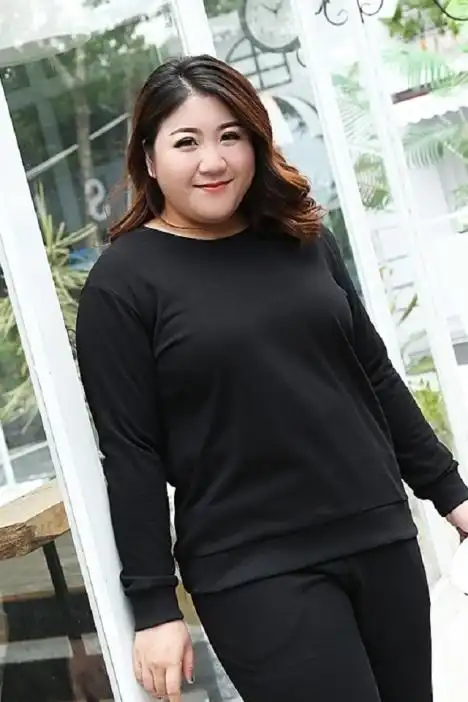 时尚春季大码女装200斤胖mm大码休闲运动套装女胖妞春秋加肥加大时尚