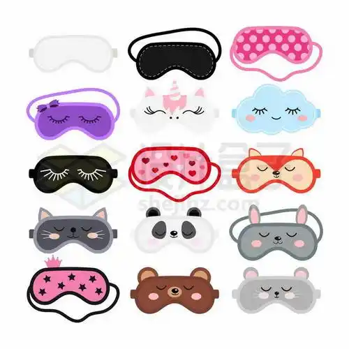 15款卡通造型的眼罩3851574矢量图片免抠素材免费下载