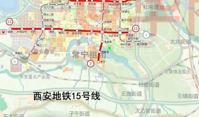 西安地铁15号线的路线