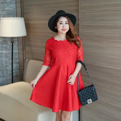 2018春夏新款女装中长款连衣裙宽松韩版加大码大号春秋胖mm加肥