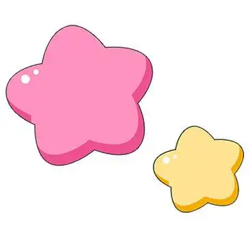 可爱的五角星卡通素材