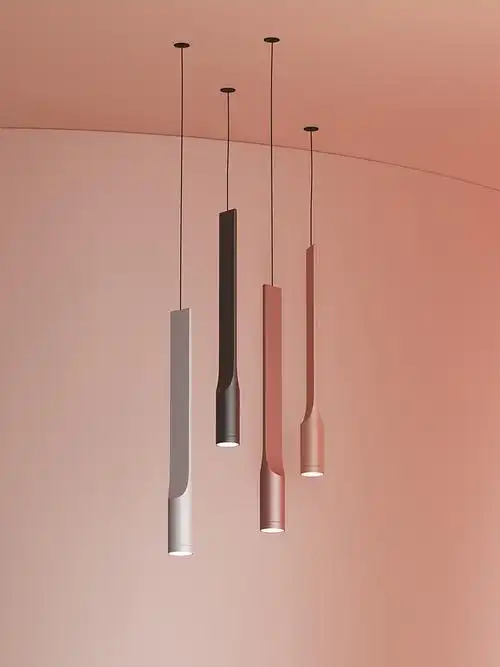 简约现代led餐厅小吊灯北欧圆柱形长筒吧台吊灯前台单头创意灯具