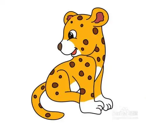 小豹子简笔画 分步画法