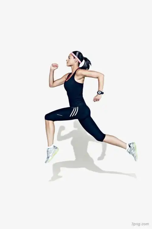 跑步的女运动员实物图png素材透明免抠图片-动植人物