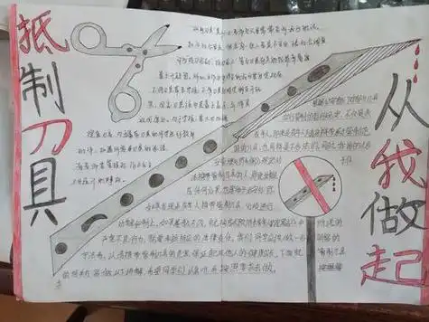 校园管制刀具安全教育手抄报 安全教育手抄报