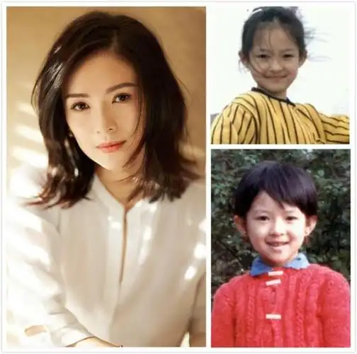 汤唯不愧是文艺片女王,小时候就文艺范十足.