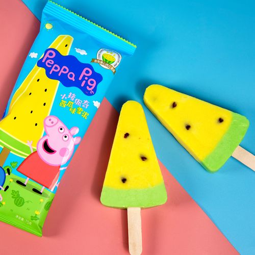 小猪佩奇西瓜奶酪味乳菌味儿童水果冰激凌冰淇淋冷饮冰淇淋