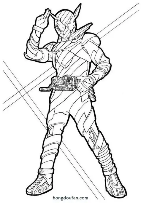 假面骑士q版的简单画法 —— 1,首先画个圆做假面骑士时王的头.