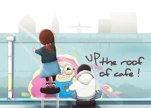 我的大学生活—墙绘涂鸦(毕业设计)|插画|商业插画|程豪 - 原创作品