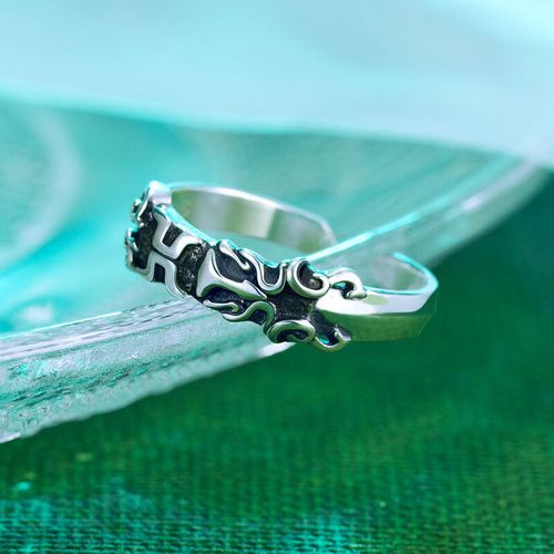 幸运石秦时明月官方正版联名戒指动漫周边颜路含光剑戒指国漫925银